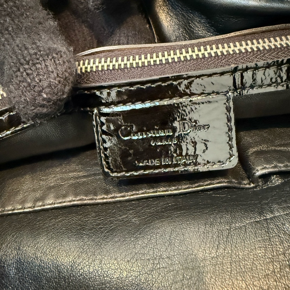 Christian Dior Patent Lady Dior Soft Black Cannage Shopping Tote Bag - Picture 14 of 14